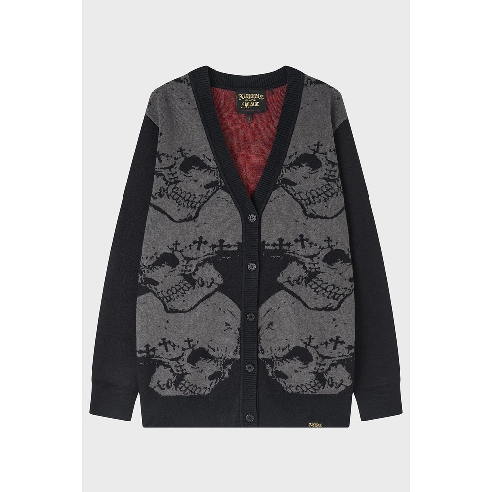 Killstar x Alchemy unisex Headstone knit cardigan
